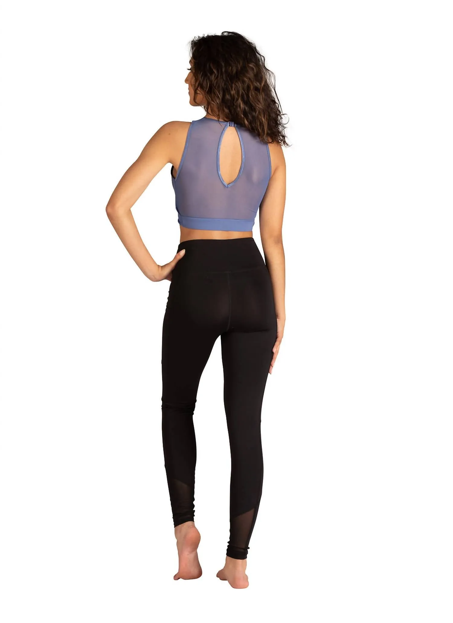 Gracelle Twisted Bra Top In Bijou Blue