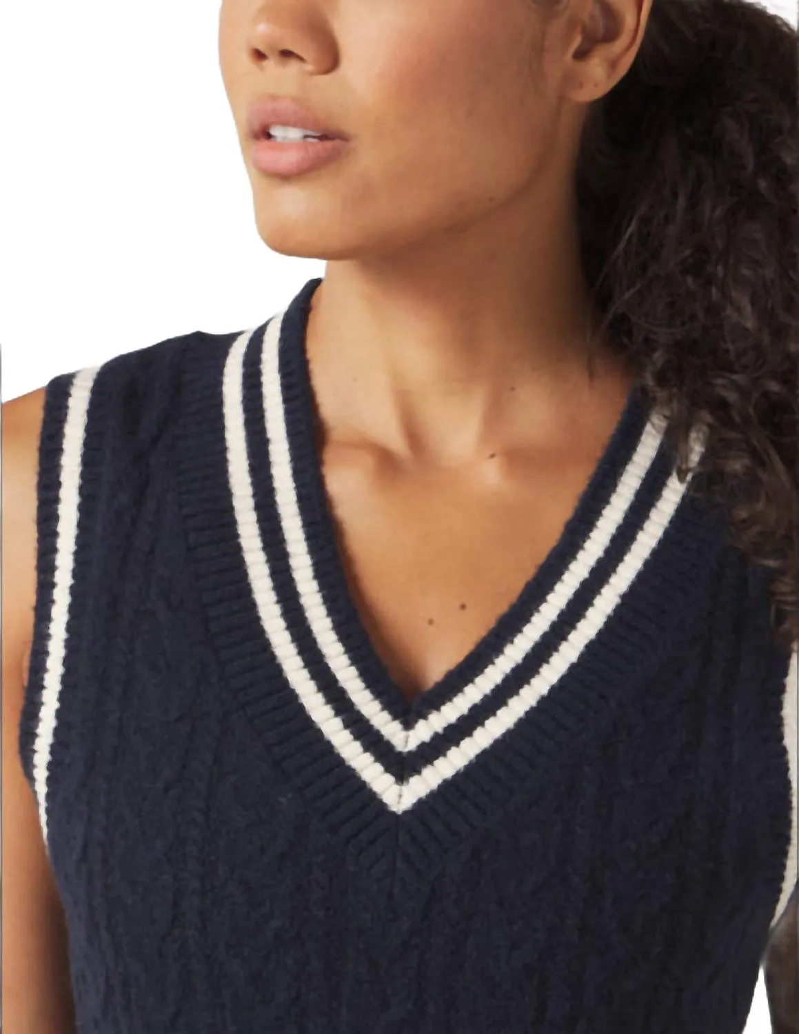 Hanalei Vest In Navy/white