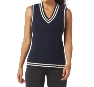 Hanalei Vest In Navy/white
