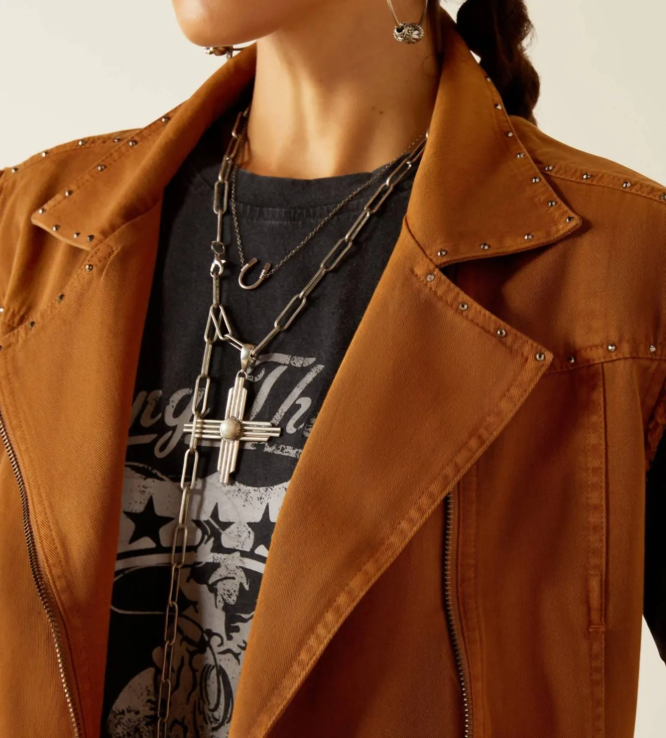 Harley Vest In Brown Brown