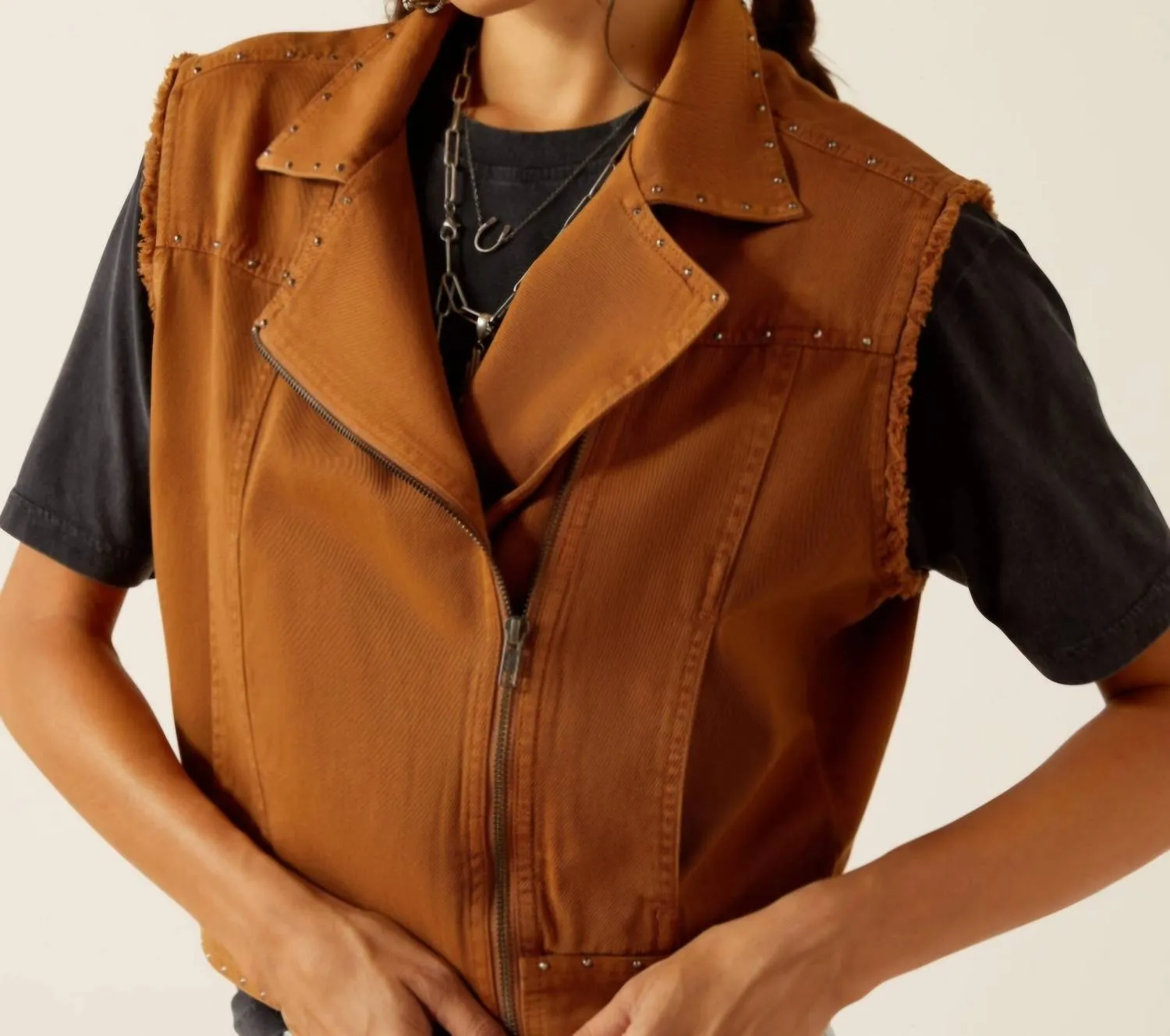 Harley Vest In Brown Brown