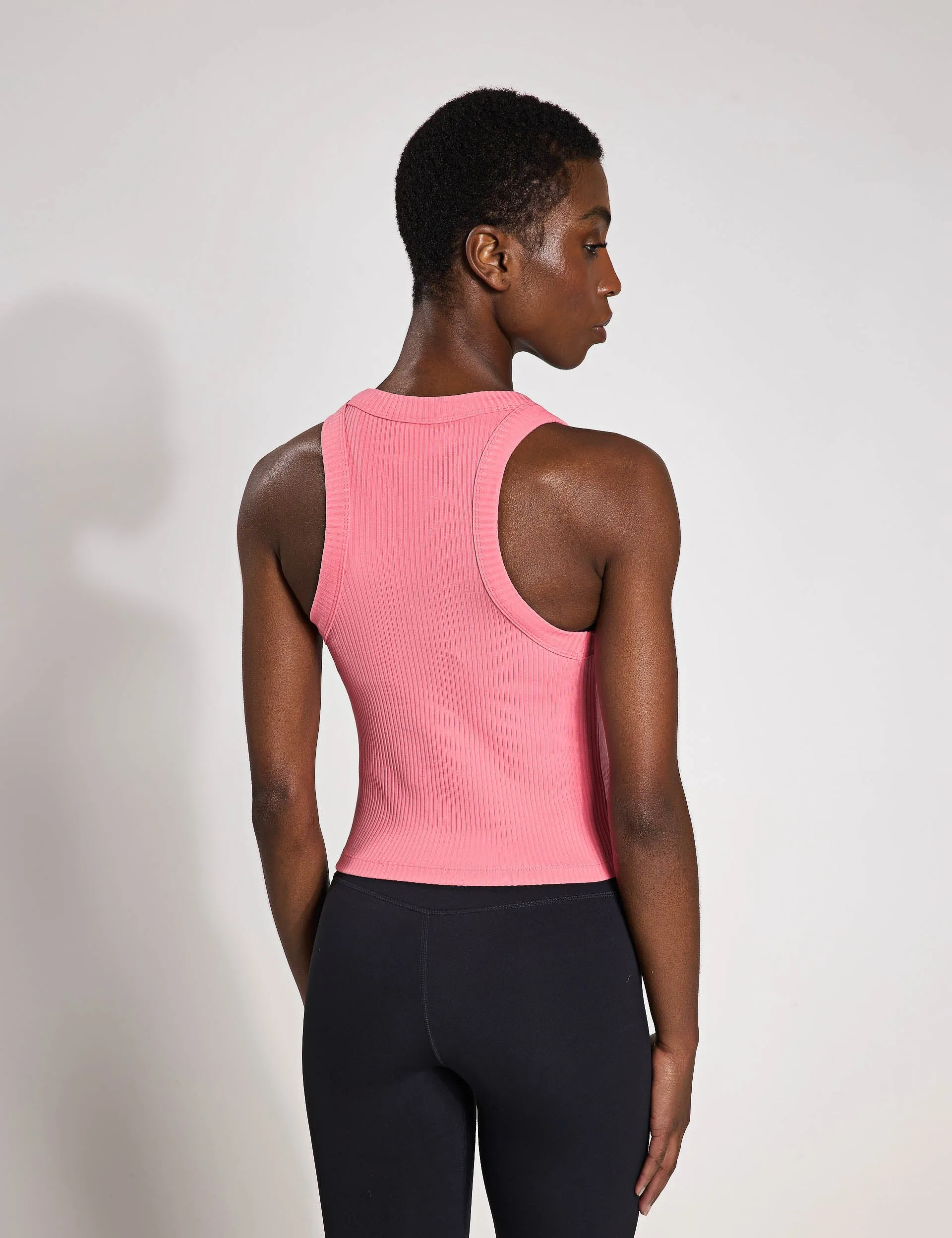 Harmony Ribbed Tank - Strawberry