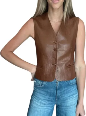 Harper Vest In Saddle