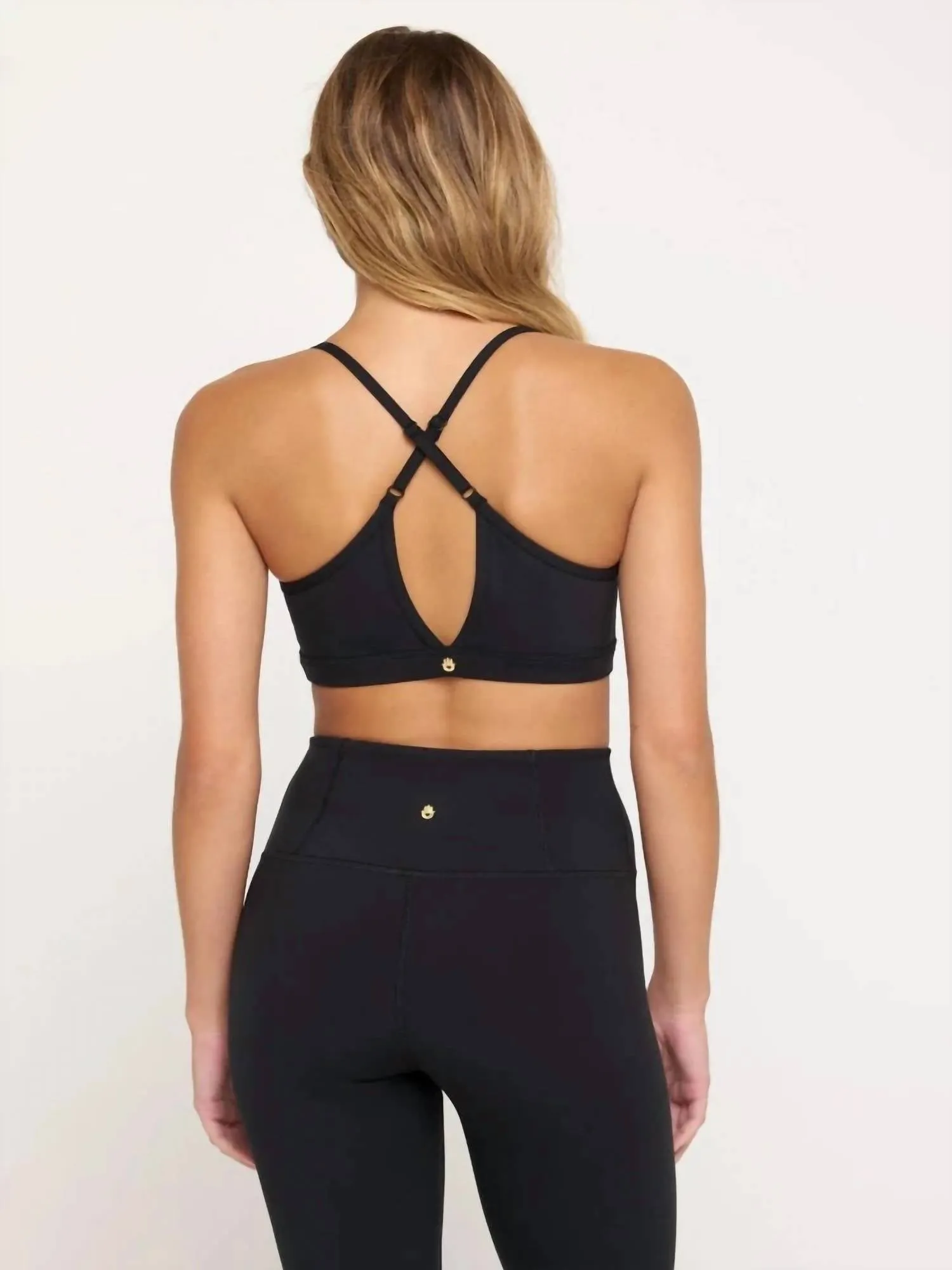 Kalin Crochet Inset Bra In Black