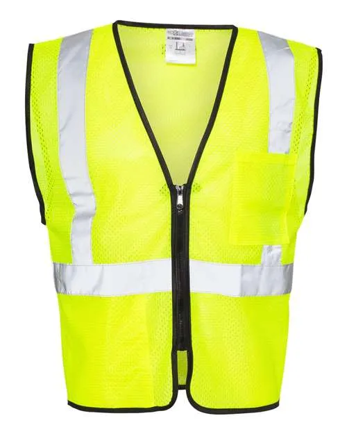 Kishigo 1537-1538 Double-Pocket Zippered Economy Class 2  Vest
