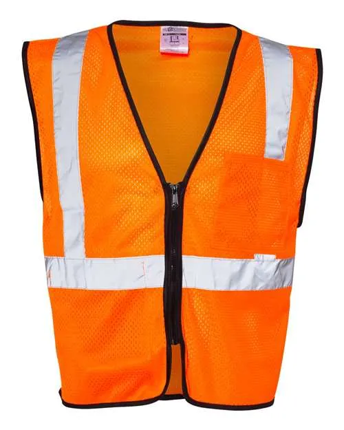 Kishigo 1537-1538 Double-Pocket Zippered Economy Class 2  Vest
