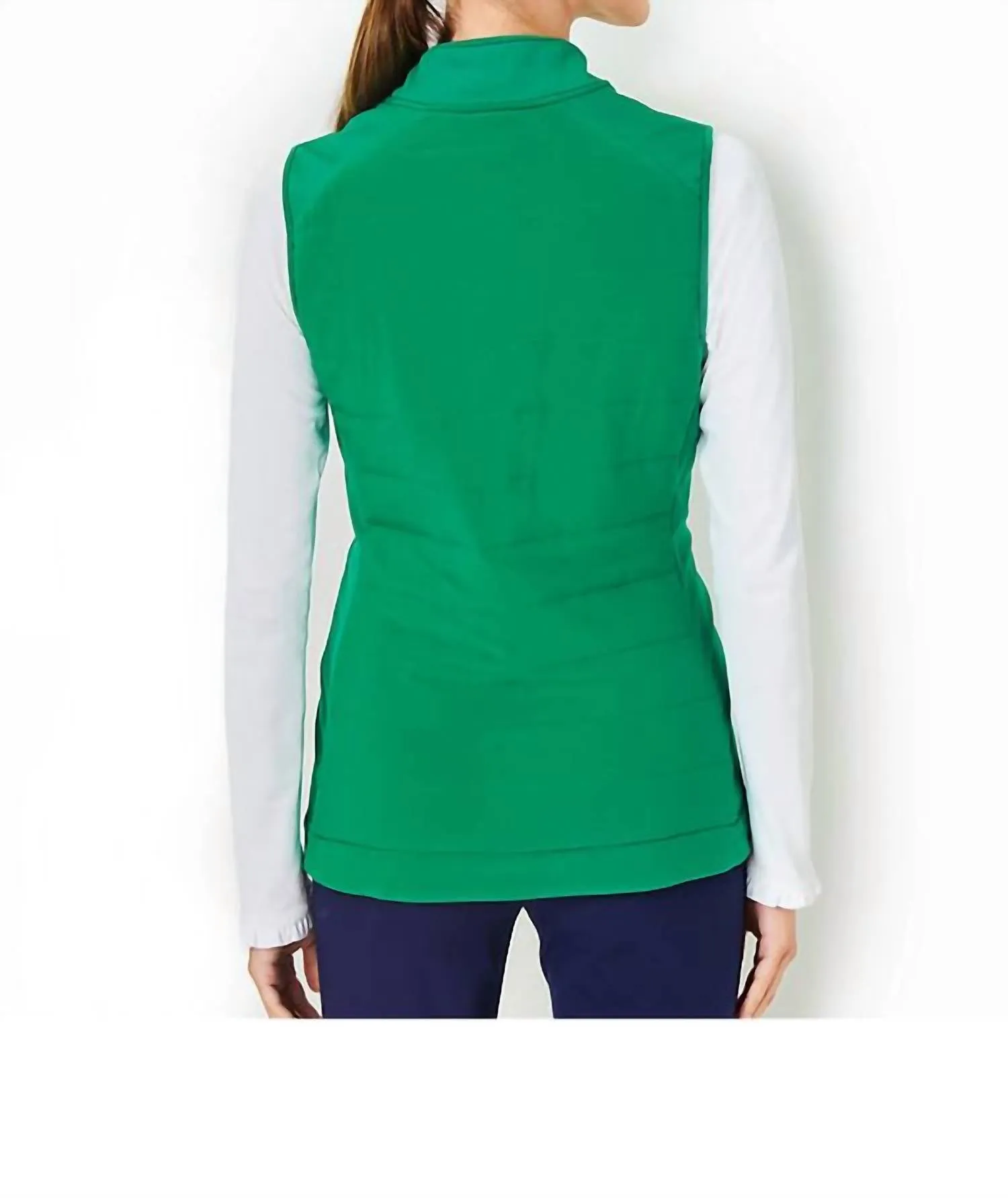 Luxletic Kimberline Hybrid Vest In Fiddle Leaf Green
