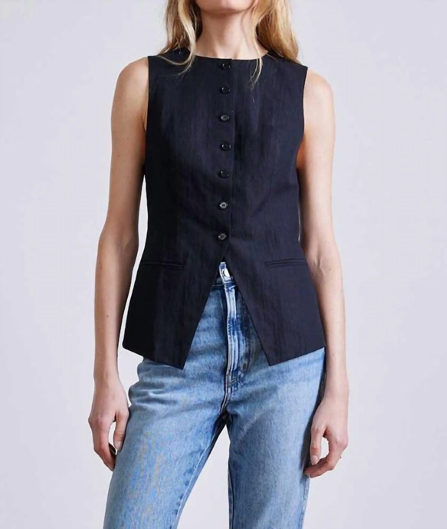 Marca Tunic Vest In Black