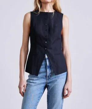 Marca Tunic Vest In Black