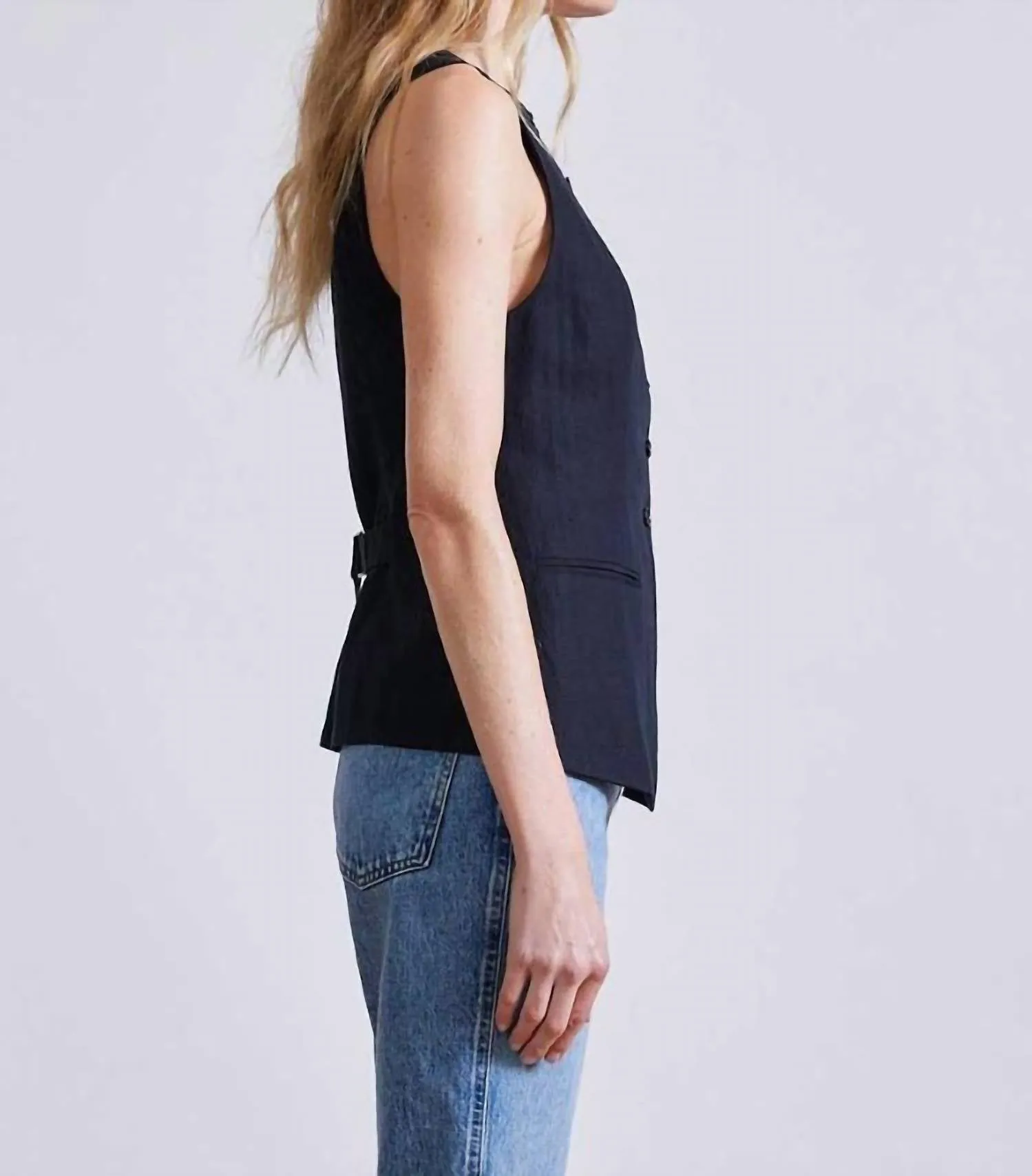 Marca Tunic Vest In Black