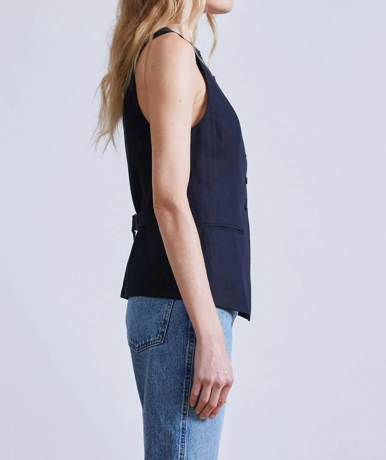 Marca Tunic Vest In Black
