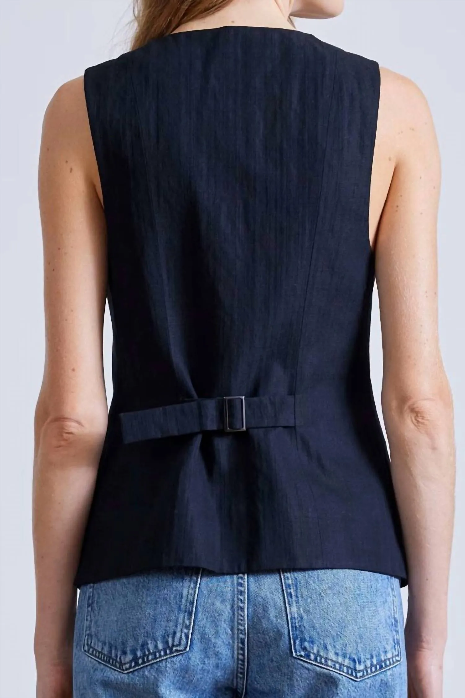 Marca Tunic Vest In Black