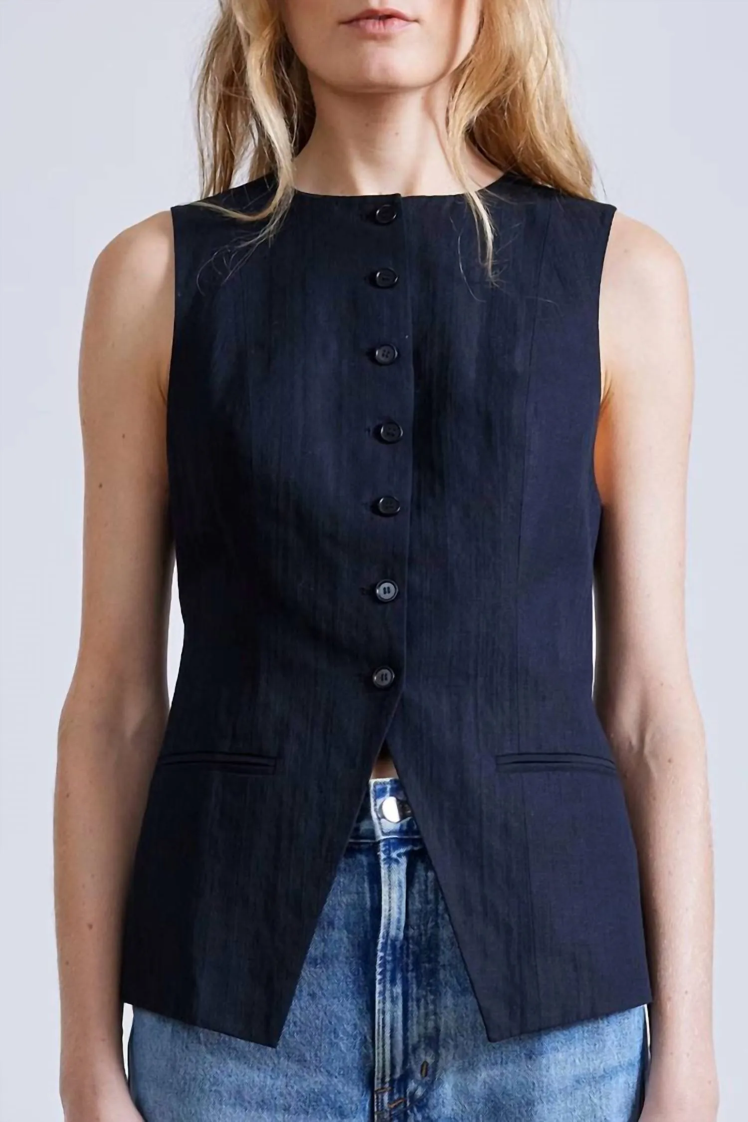Marca Tunic Vest In Black