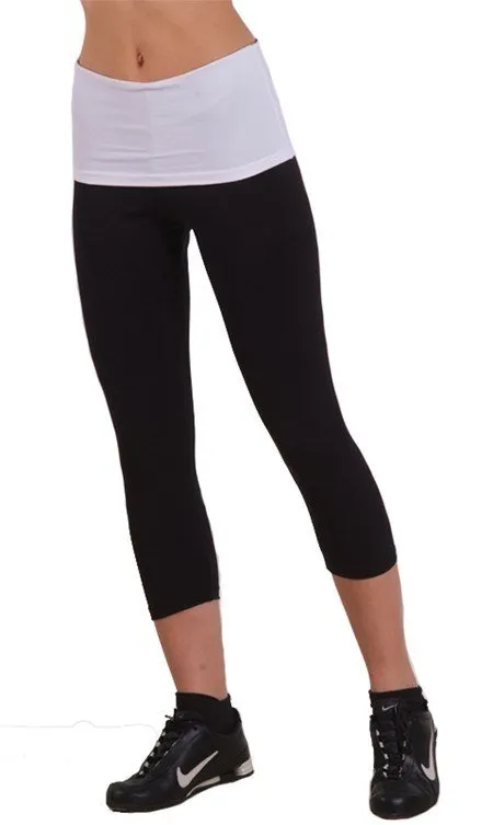 Margarita Activewear Roll Down Fitted Capri 301T