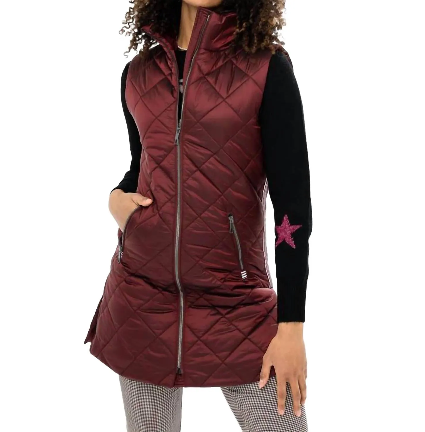 Marla Long Vest In Beets