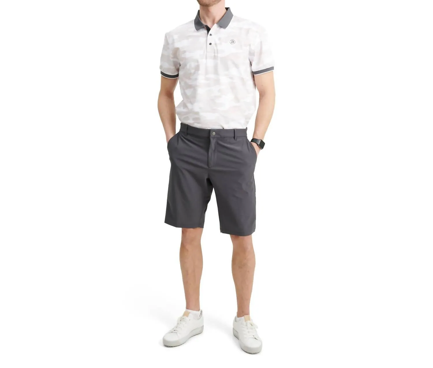 Men Mellion 4 Ways Stretch Shorts In Dark Grey