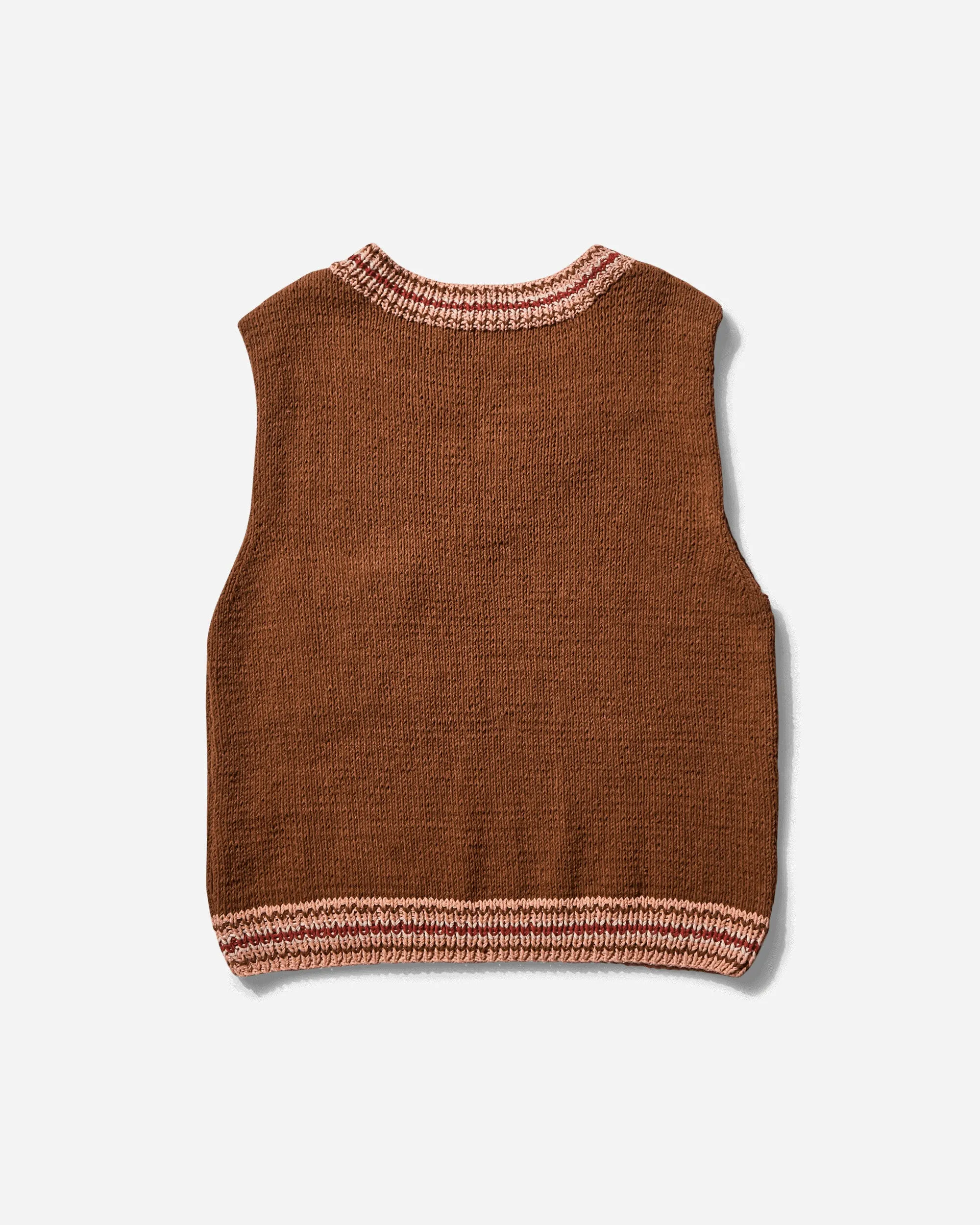 Men's Bulb Knit Vest Brown Leaf