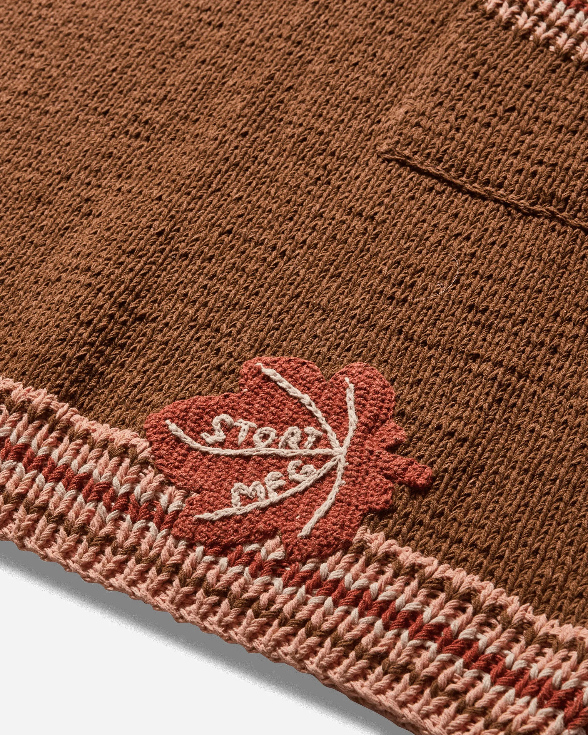 Men's Bulb Knit Vest Brown Leaf