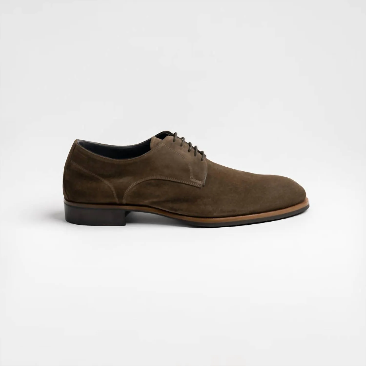 Men's Pisa Suede Derby Shoes In Dark Bark