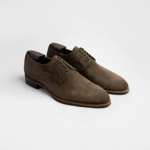 Men's Pisa Suede Derby Shoes In Dark Bark