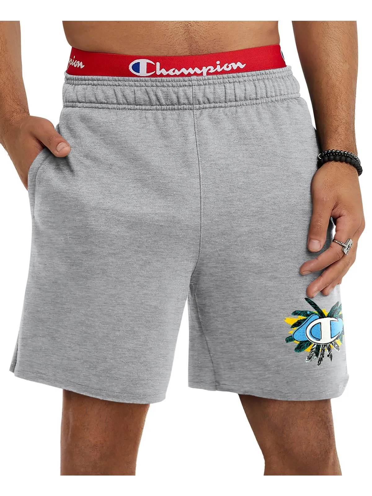 Mens Standard Fit Logo Flat Front