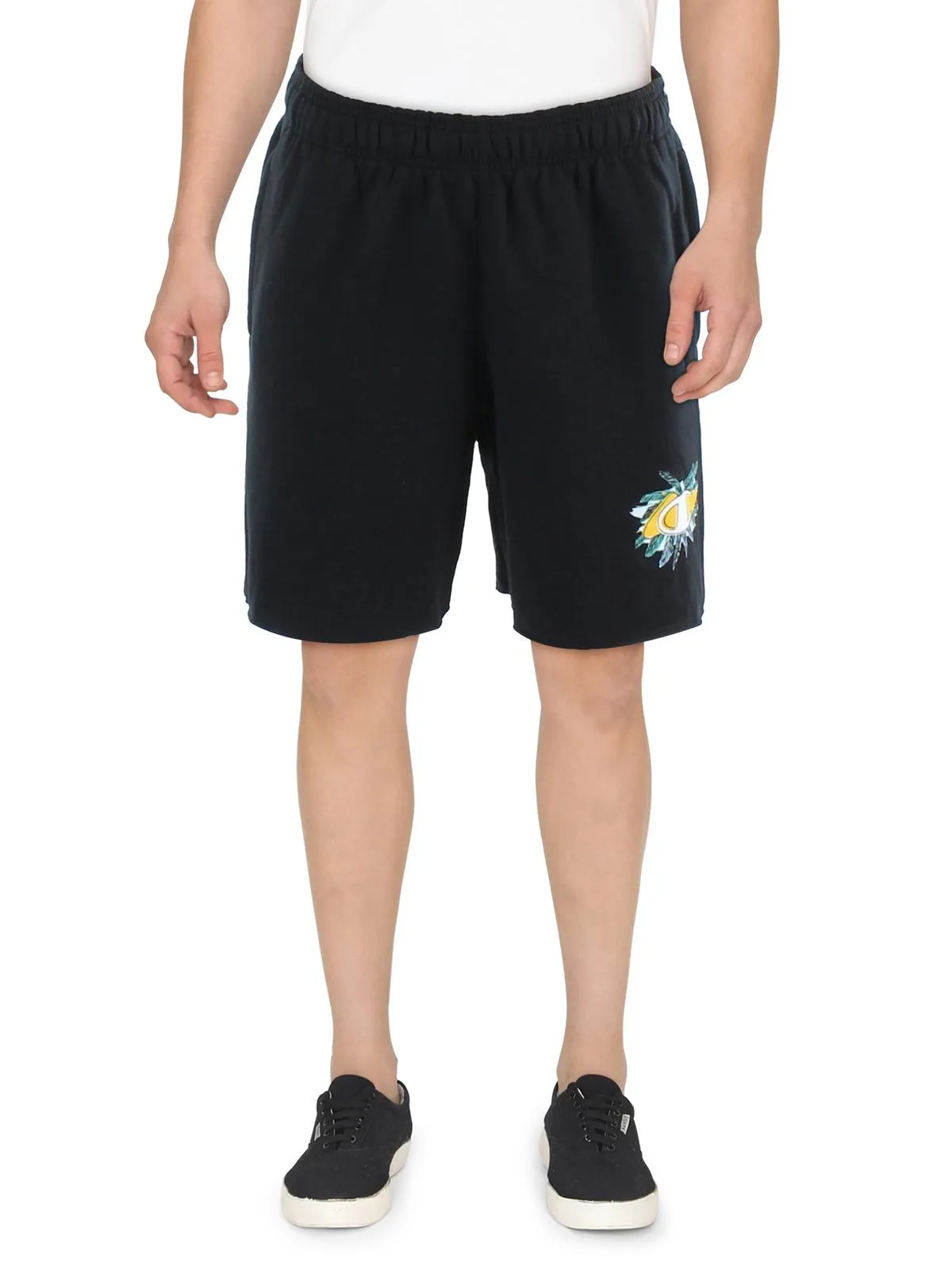 Mens Standard Fit Logo Flat Front