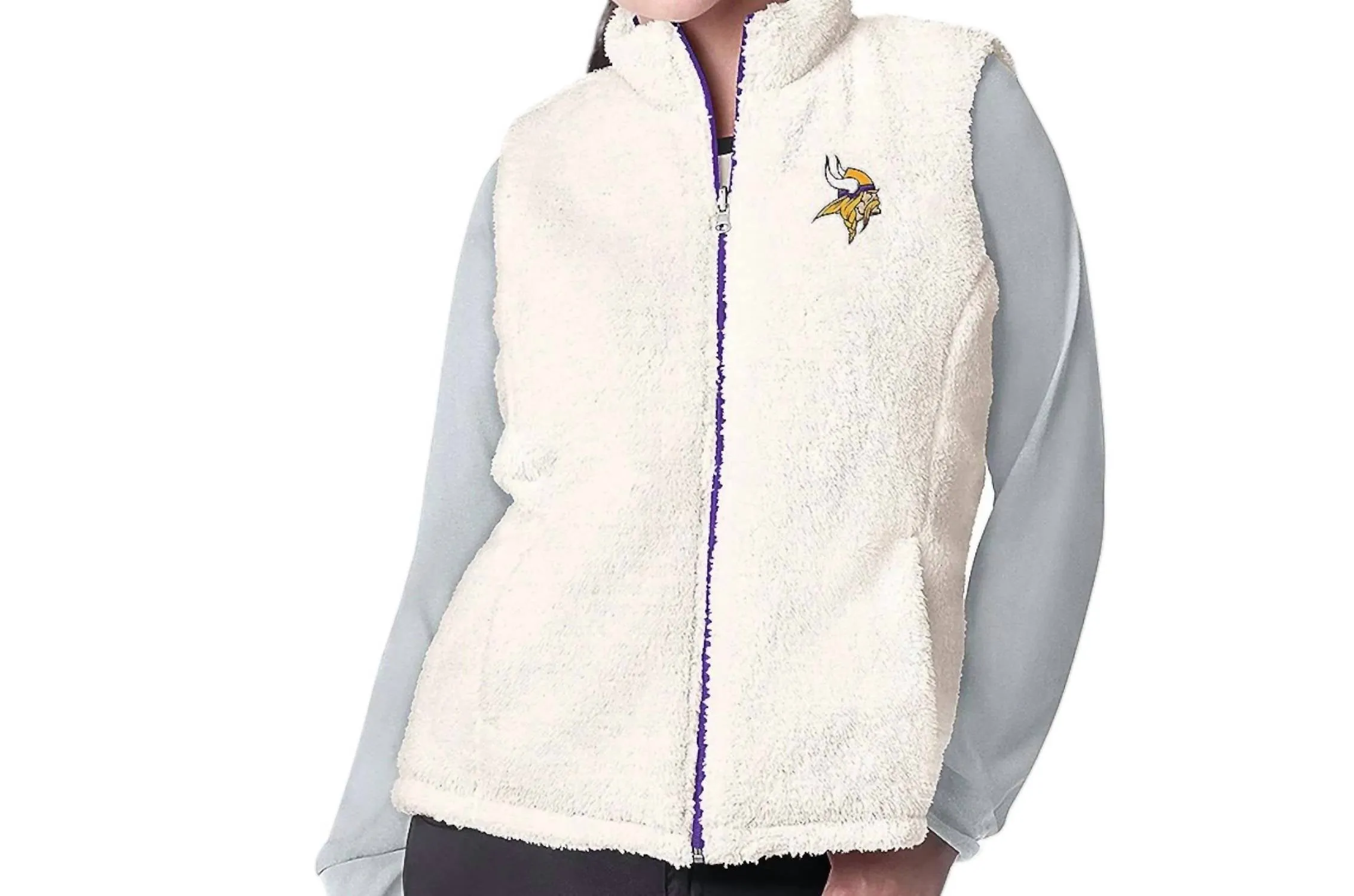 Minnesota Vikings Women's Reversible Game Rule Vest In Purple