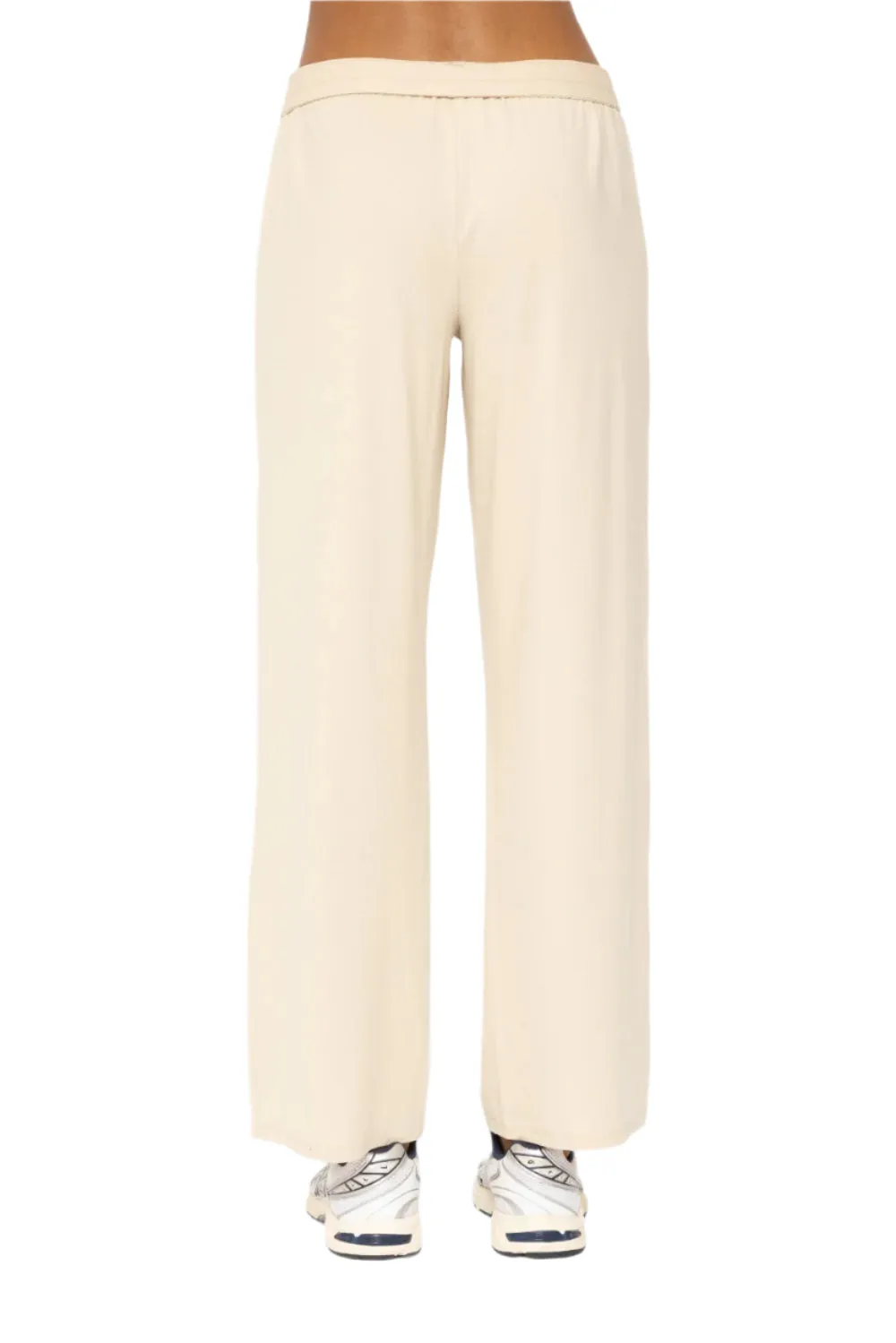 Mono B Air Essentials Fold Over Waist Wide Leg Lounge Pants KPZ12397