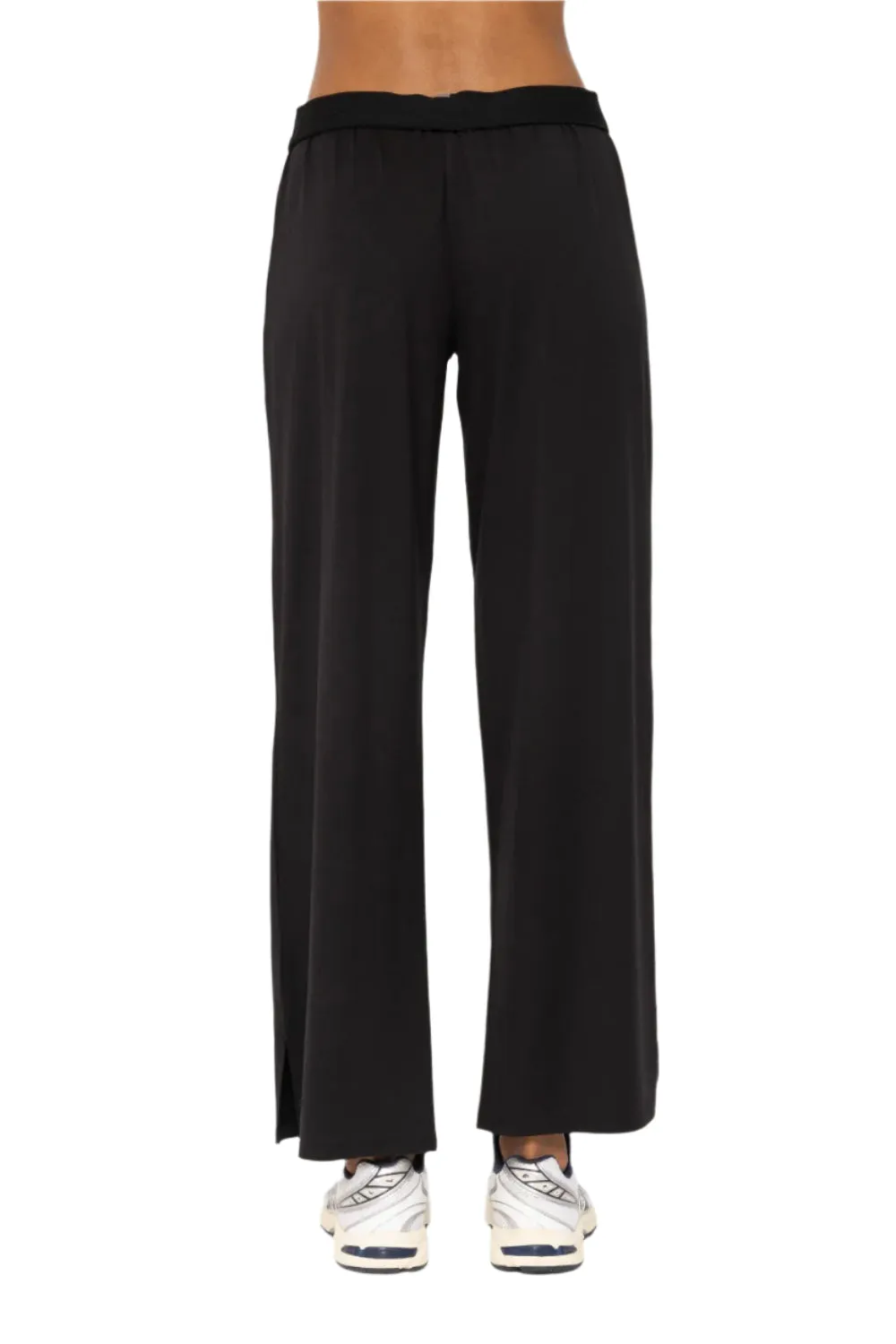 Mono B Air Essentials Fold Over Waist Wide Leg Lounge Pants KPZ12397