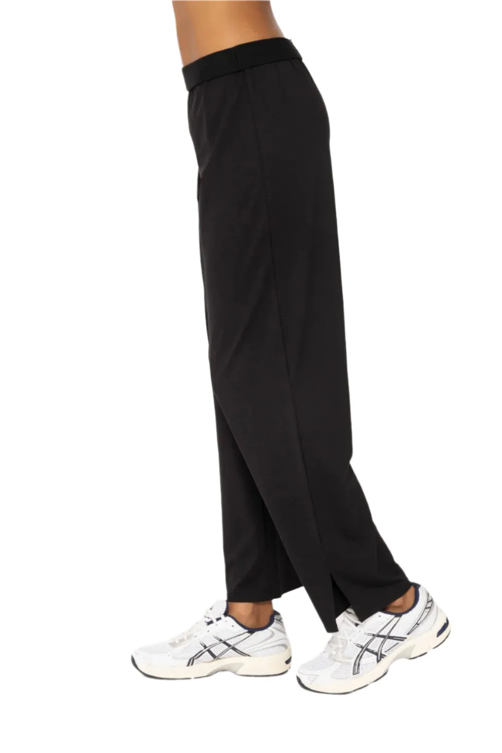 Mono B Air Essentials Fold Over Waist Wide Leg Lounge Pants KPZ12397