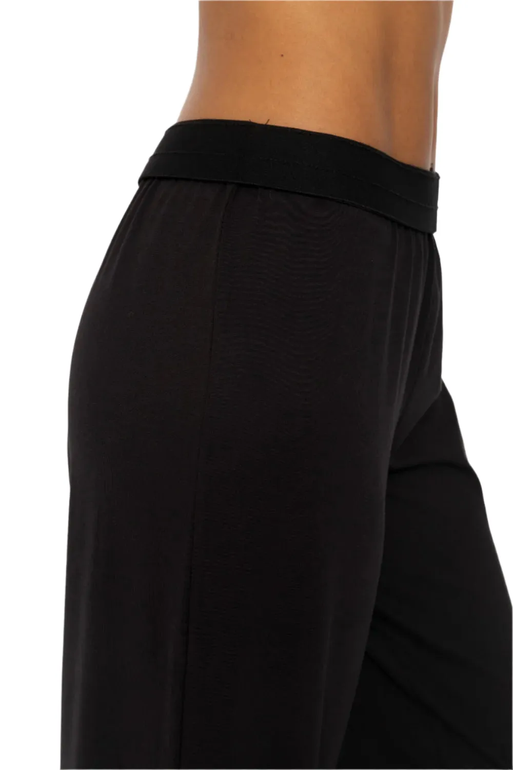 Mono B Air Essentials Fold Over Waist Wide Leg Lounge Pants KPZ12397
