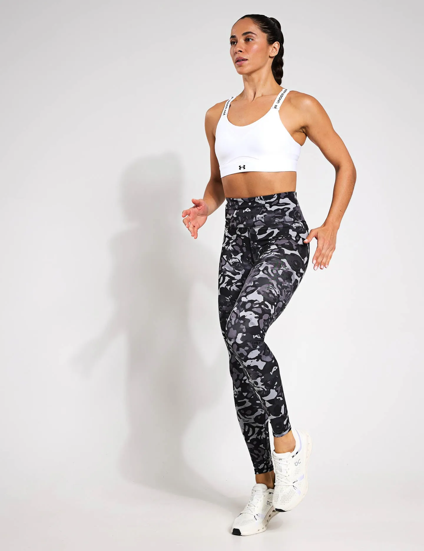 Motion Printed Leggings - Black/Titan Grey