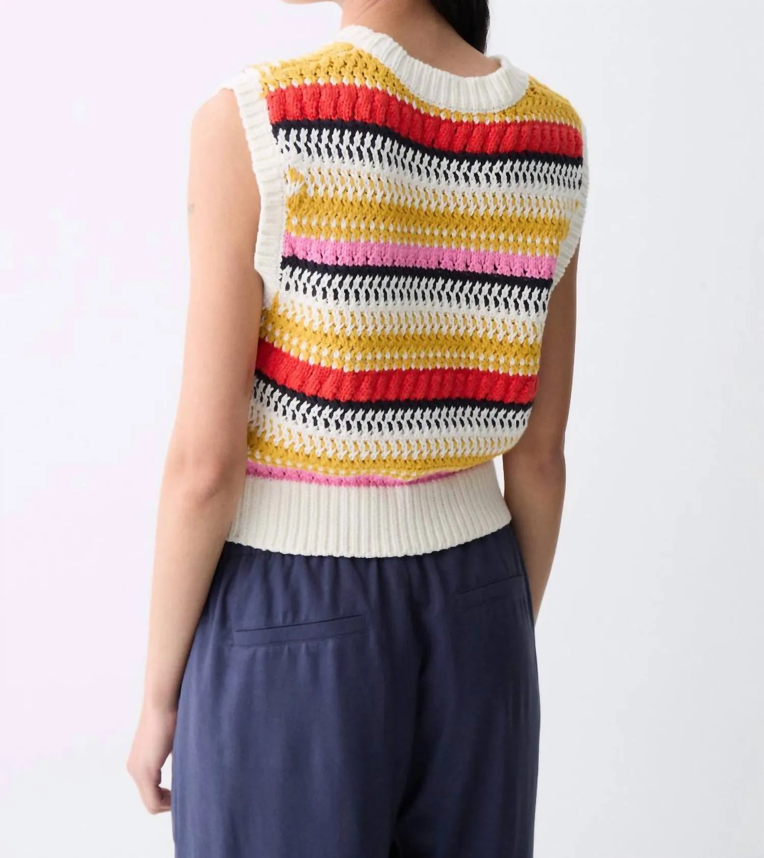 Moura Knit Vest In Multicolor