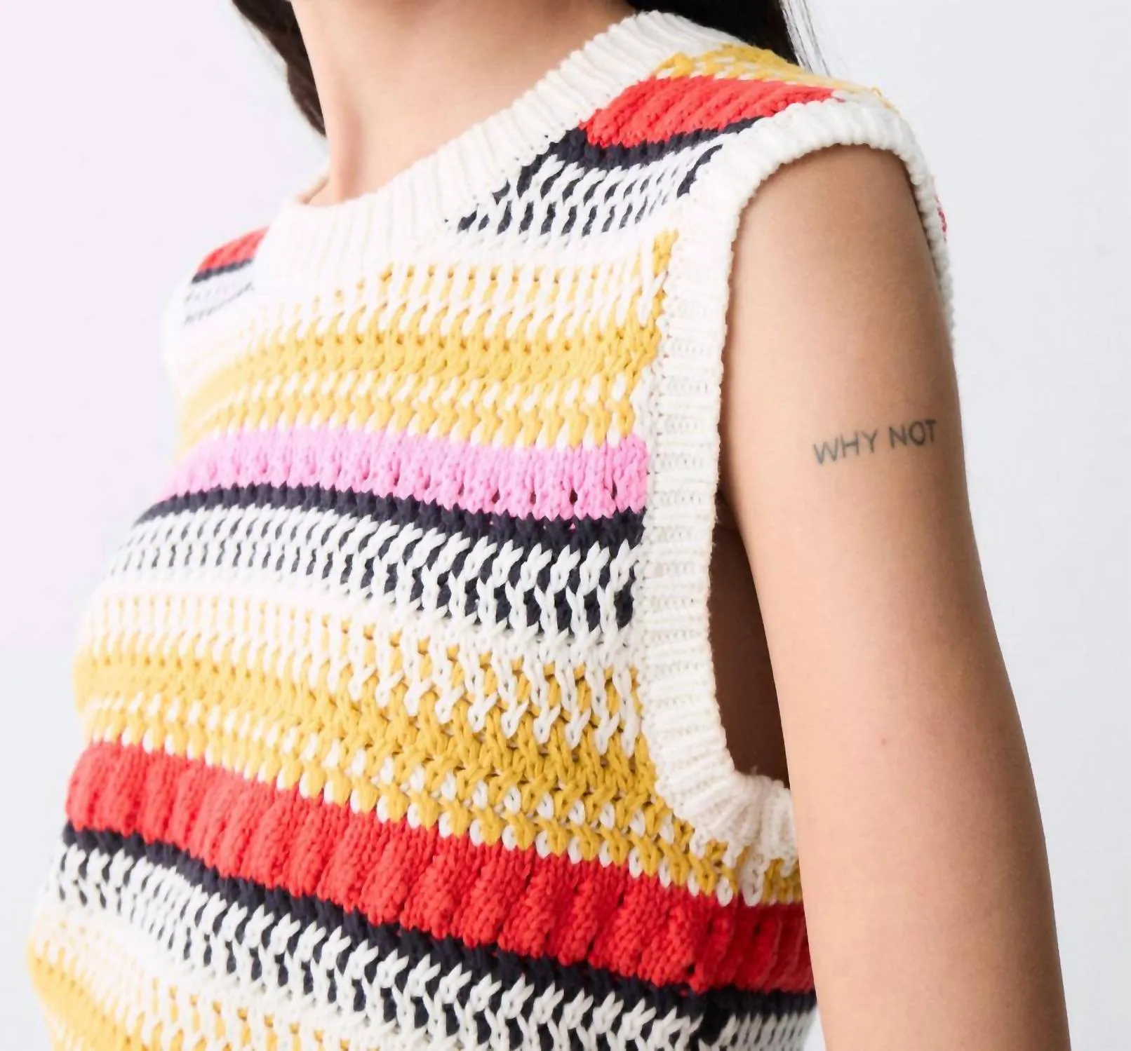 Moura Knit Vest In Multicolor