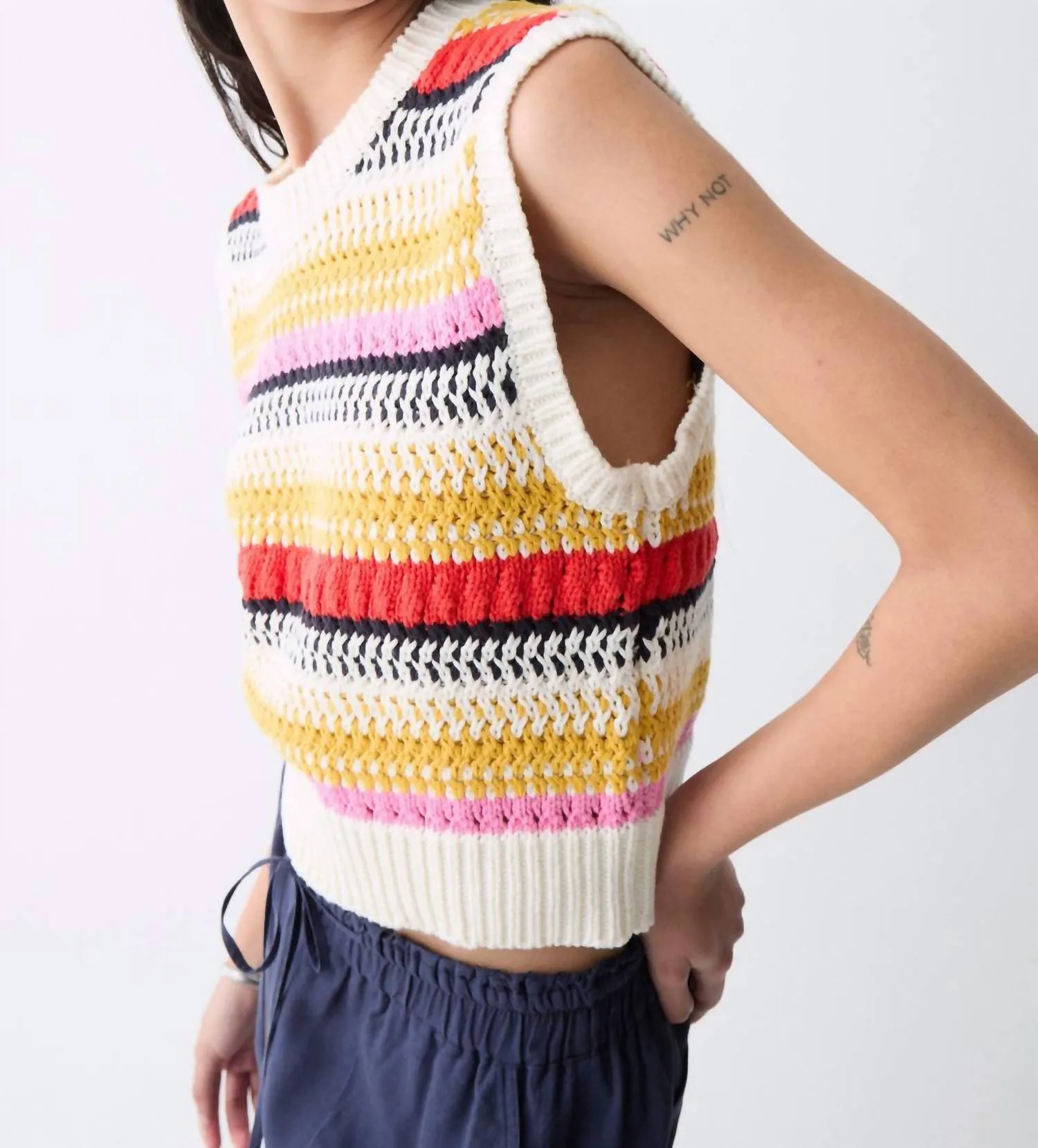 Moura Knit Vest In Multicolor