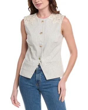 Nanette Nanette Lepore Linen-Blend Vest