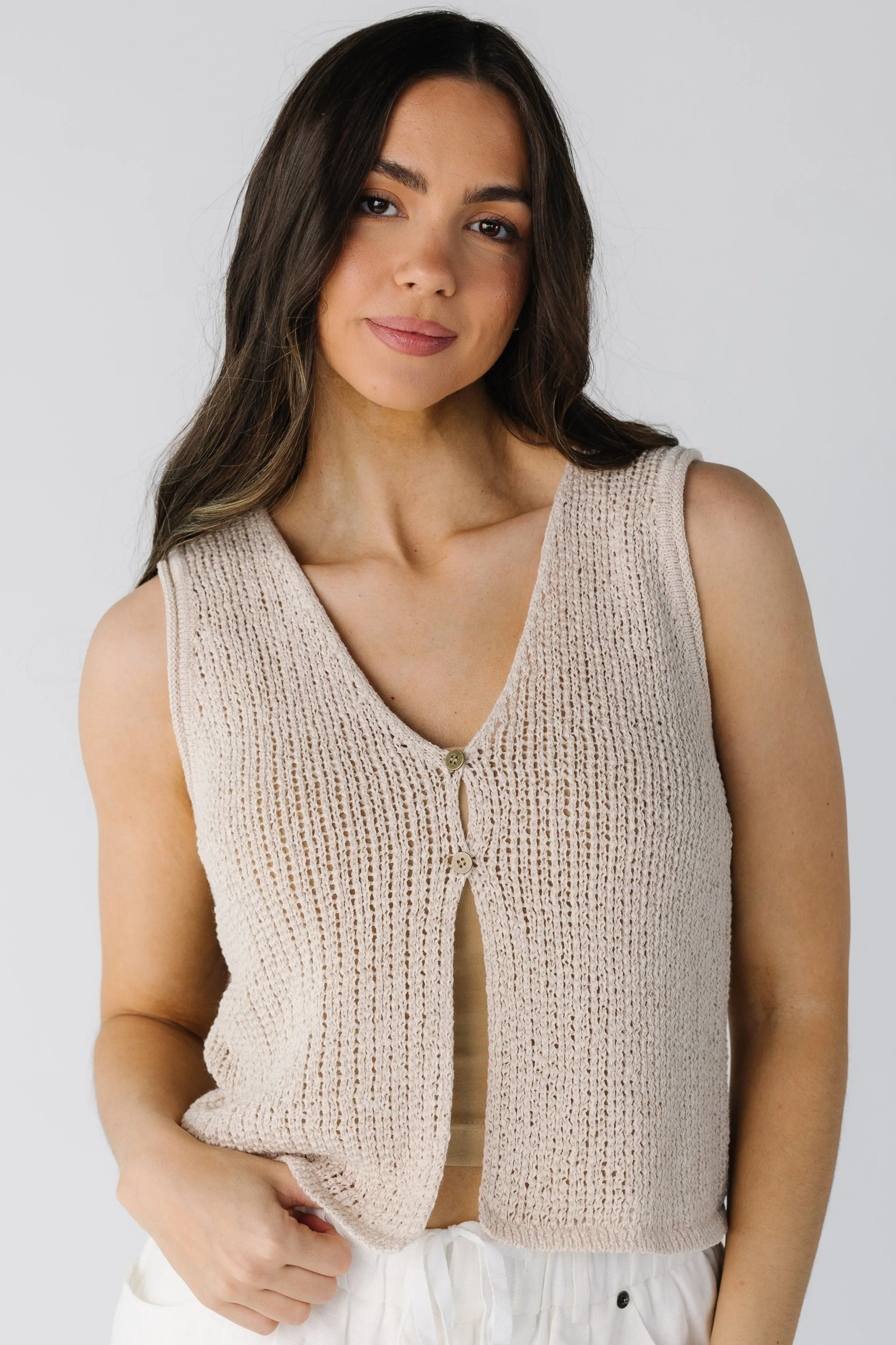 Natural Crochet Vest