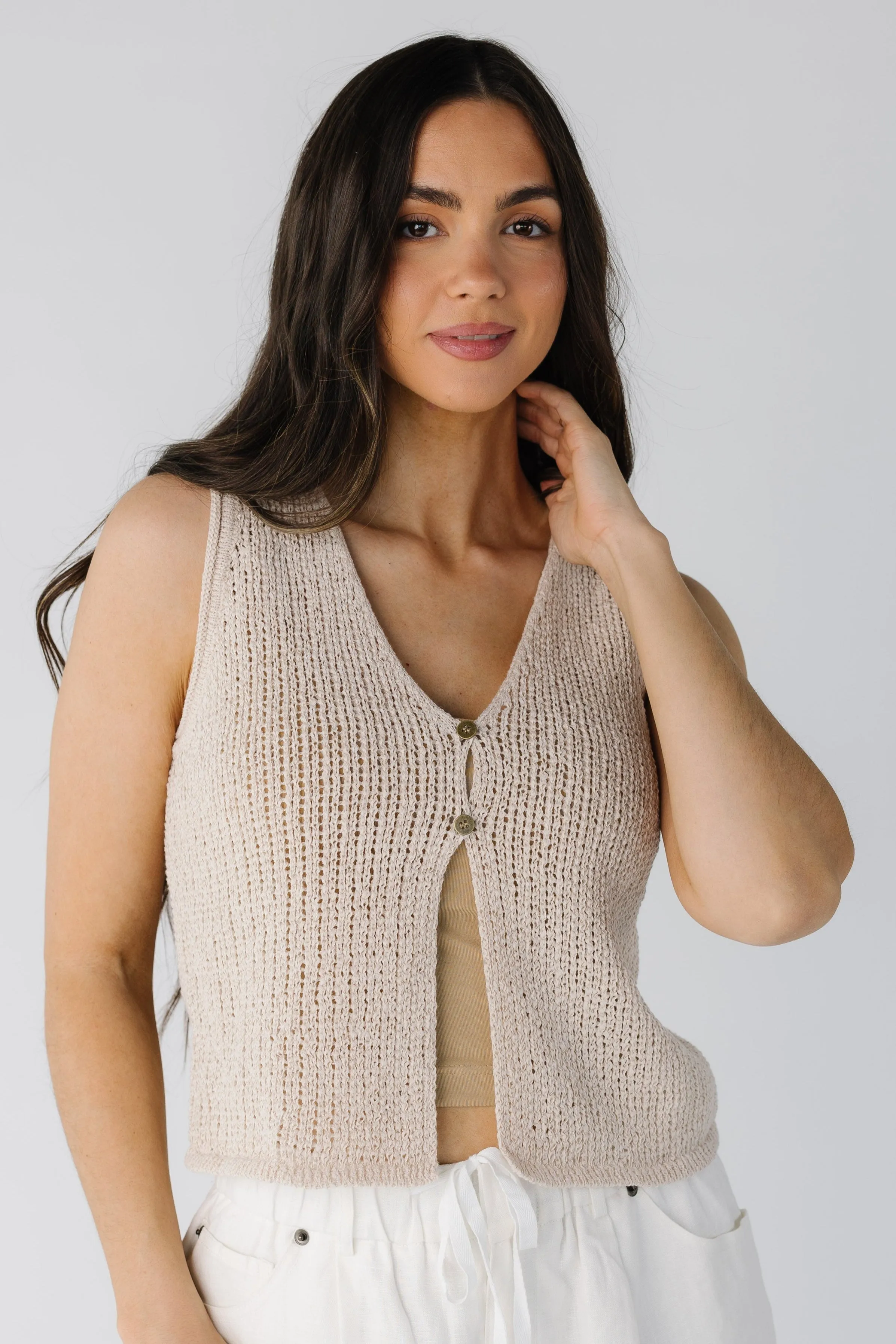 Natural Crochet Vest