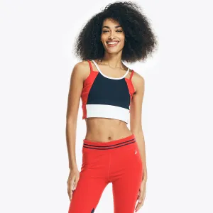 Nautica Women's Colorblock Sports Top Bright White Nautica