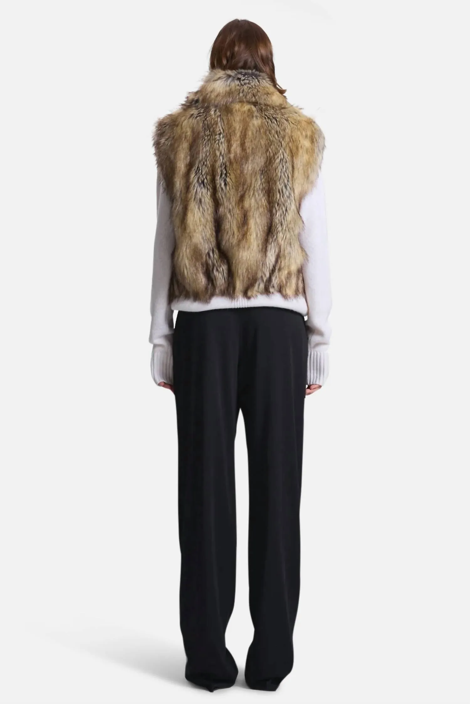 Naya Fur Vest In Brown