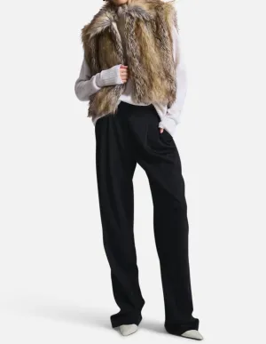 Naya Fur Vest In Brown