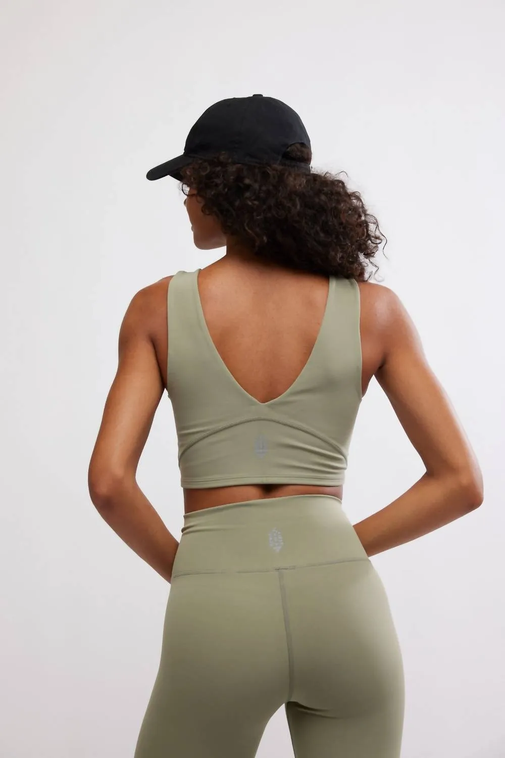 Never Better Crop Cami In Sage Stone