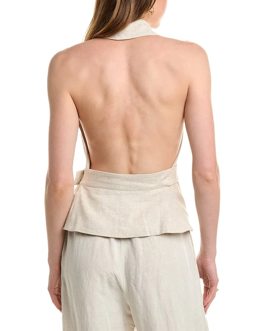 Nicholas Isabeau Halter Linen Vest