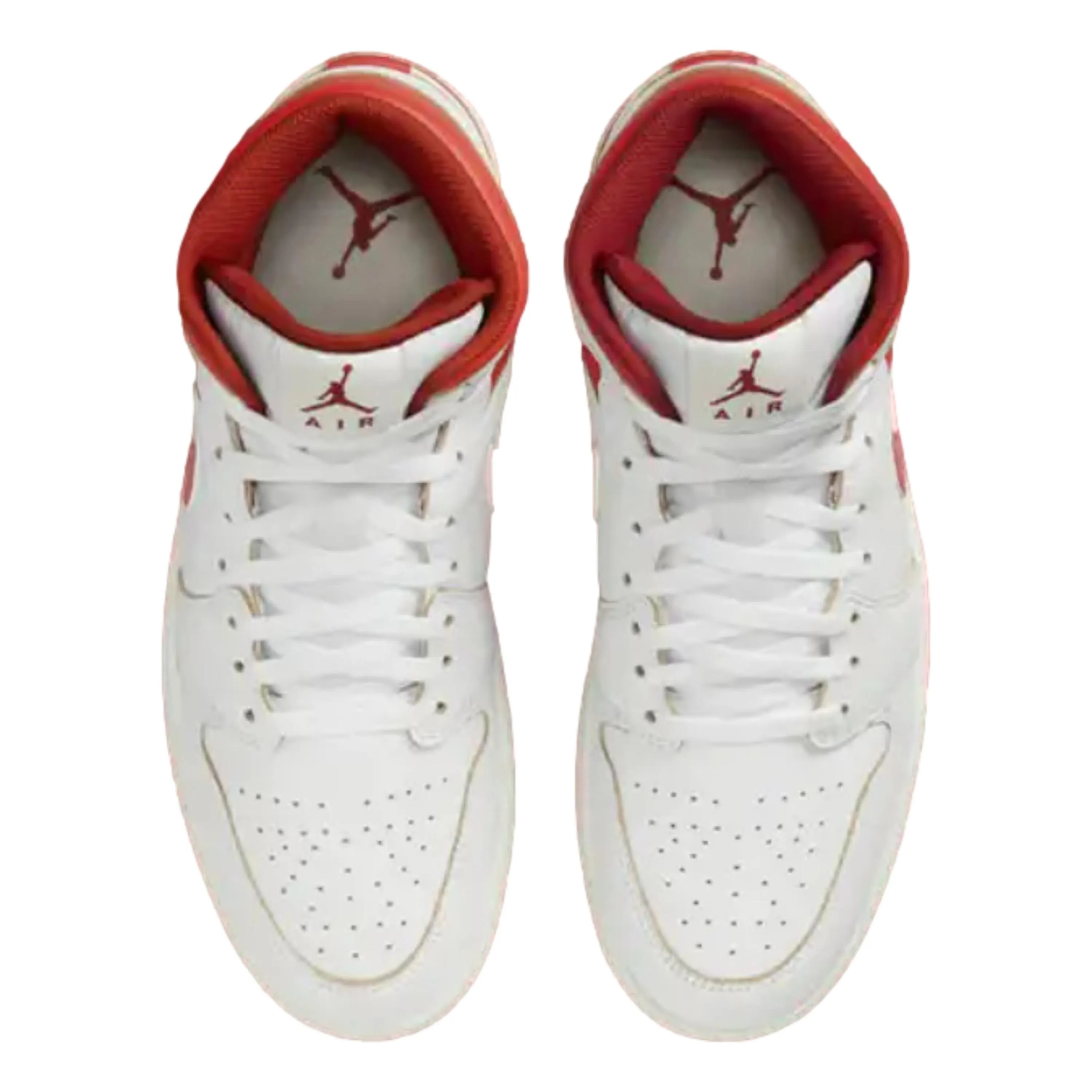Nike Air Jordan 1 Mid SE White/Lobster-Dune Red-Sail  FJ3464-160 Grade-School