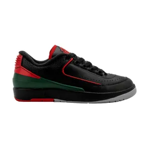 Nike Air Jordan 2 Retro Low Black/Fire Red-Fir-Cement Grey  FJ6869-006 Grade-School