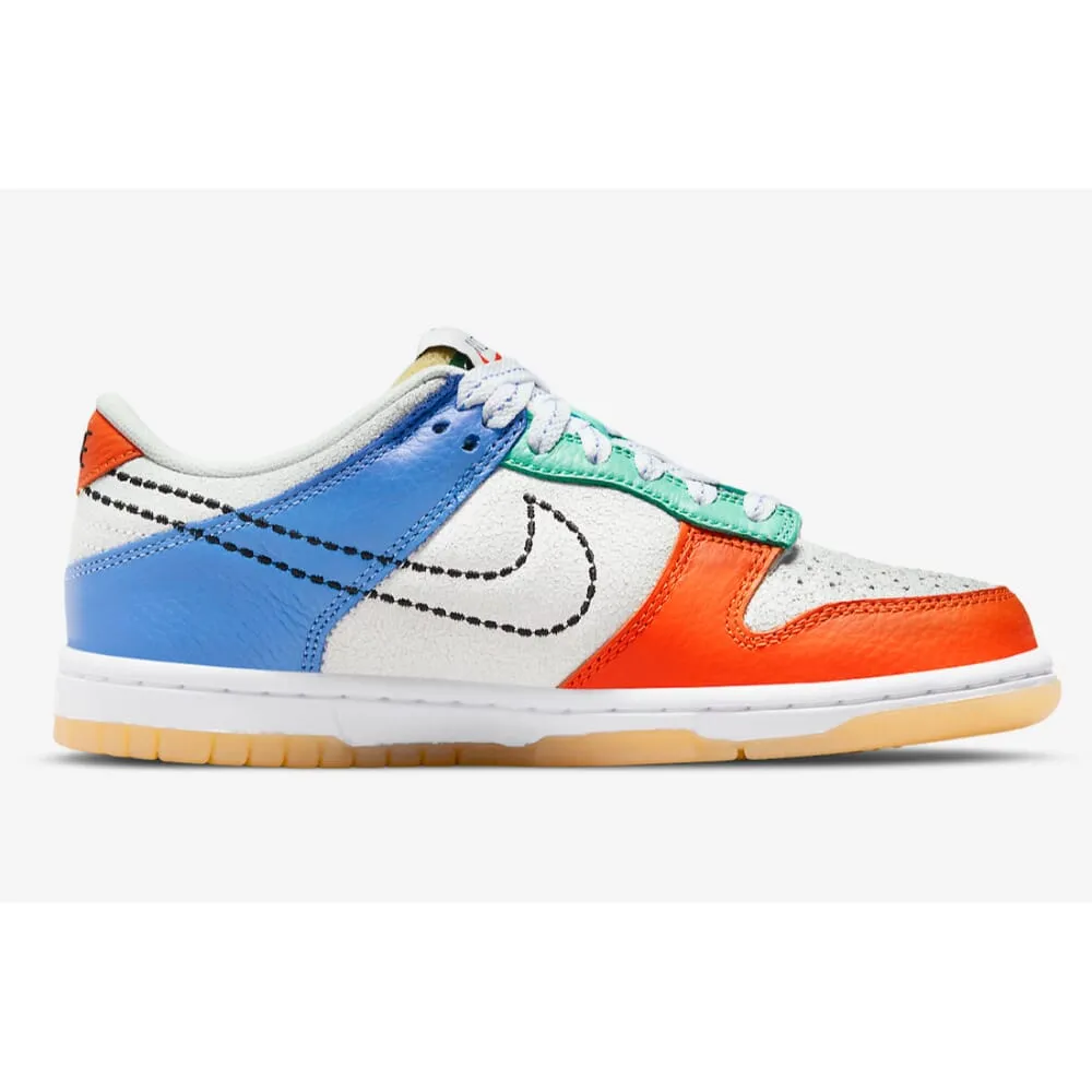 Nike Dunk Low White/Black-Safety Orange  DX3363-100 Grade-School