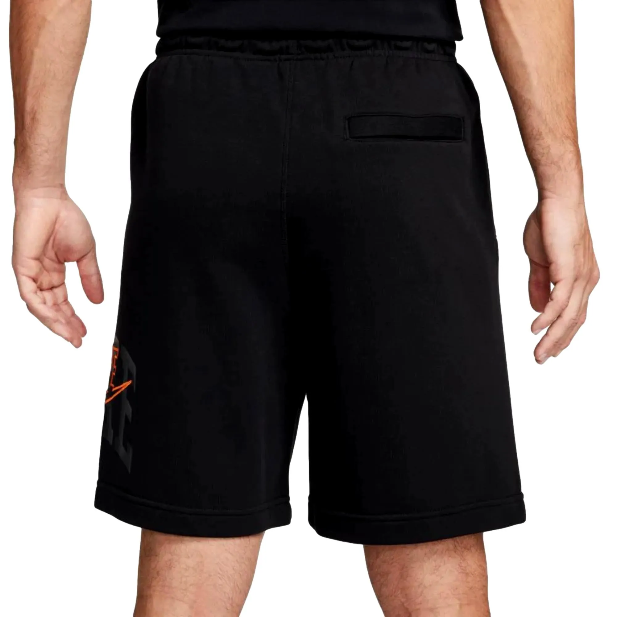Nike French Terry Shorts Black/Orange  FV5136-010 Men's