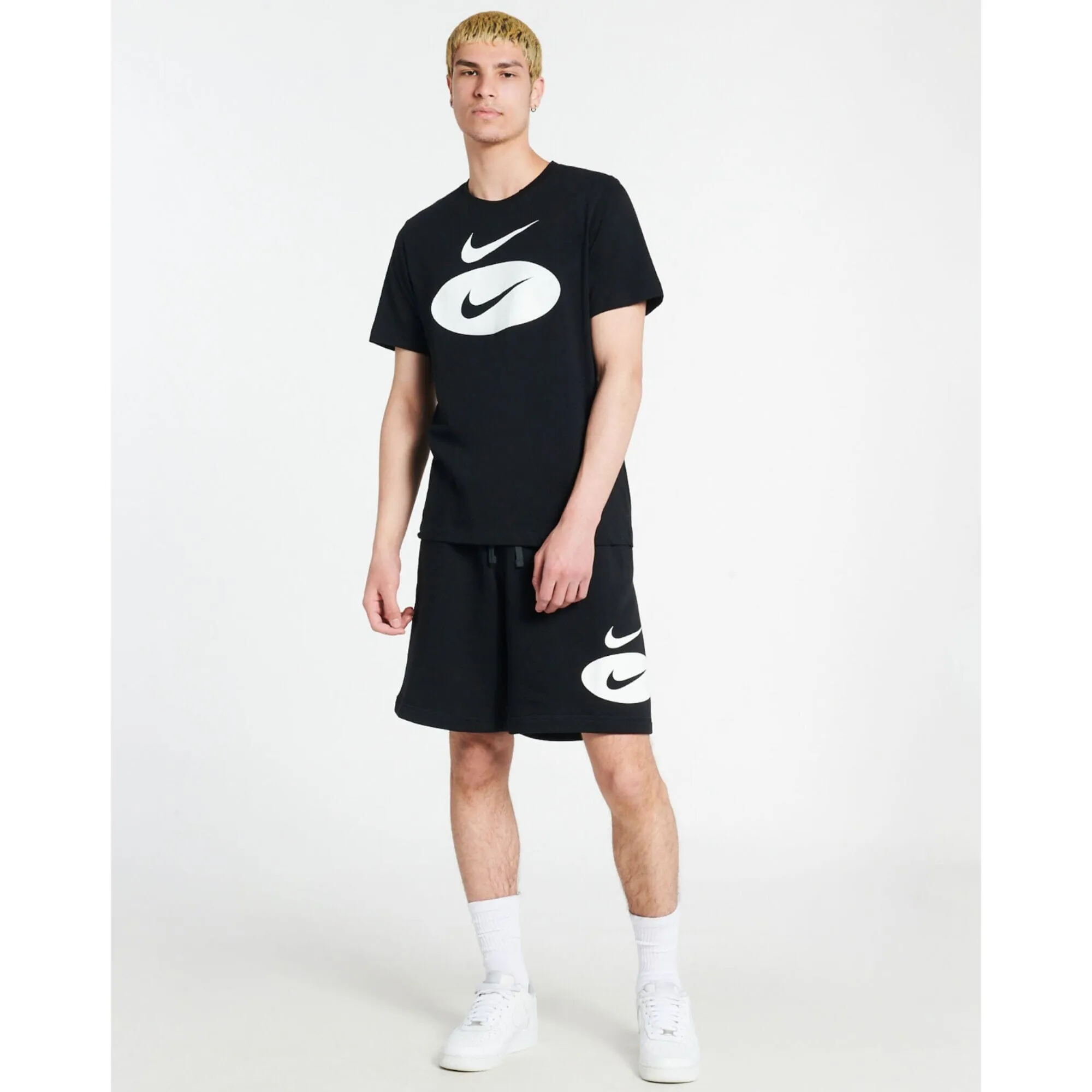 Nike Swoosh League Shorts Black/White  DM5469-010 Men's