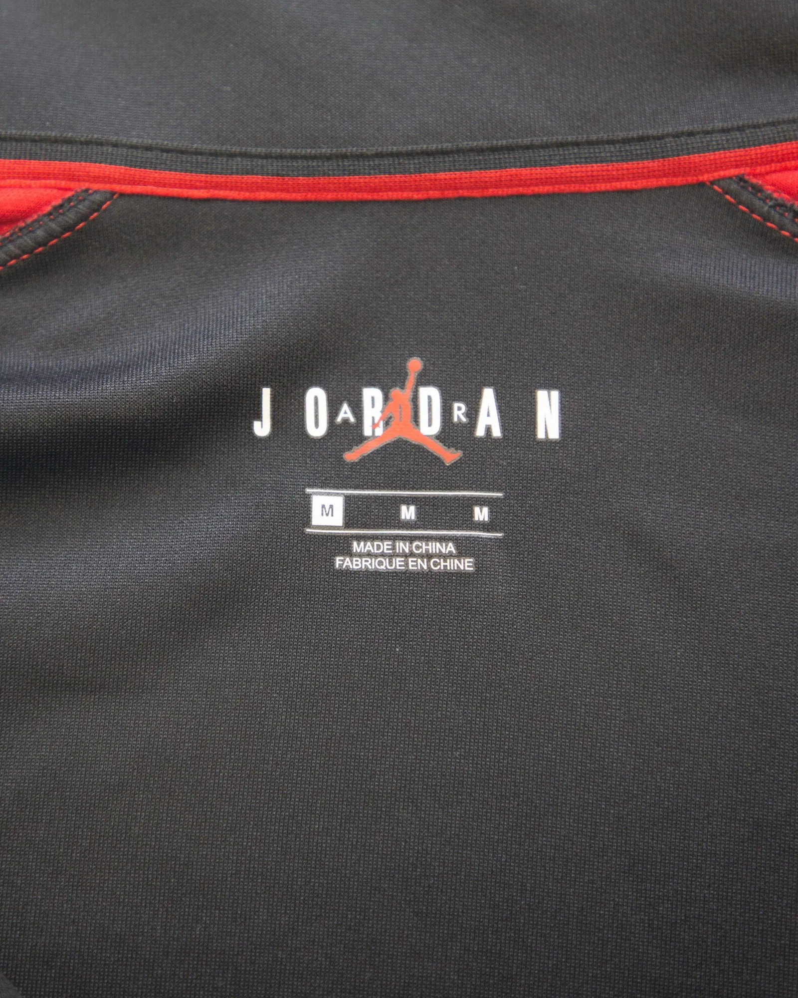 Nike x Air Jordan Jumpman Track Jacket in Red and Black Polyester