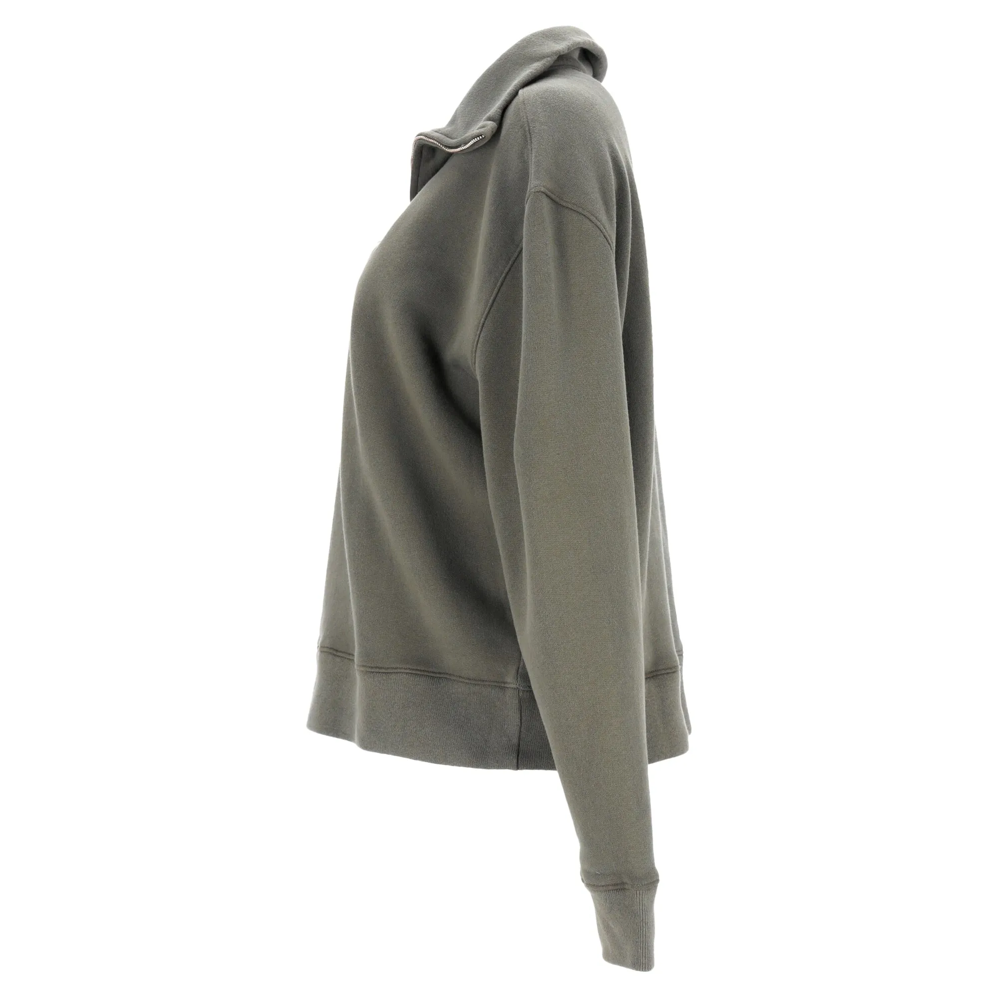 Nili Lotan Bentley Half Zip Sweatshirt and Pants in Green Cotton